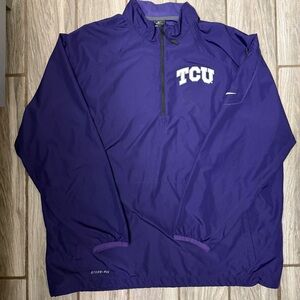 Nike TCU Horned Frogs Storm-FIT 3/4 Zip Long Sleeve Pullover Size XXL